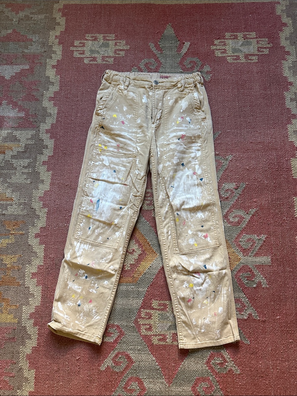 anthropologie women’s pants paint splatter size 27